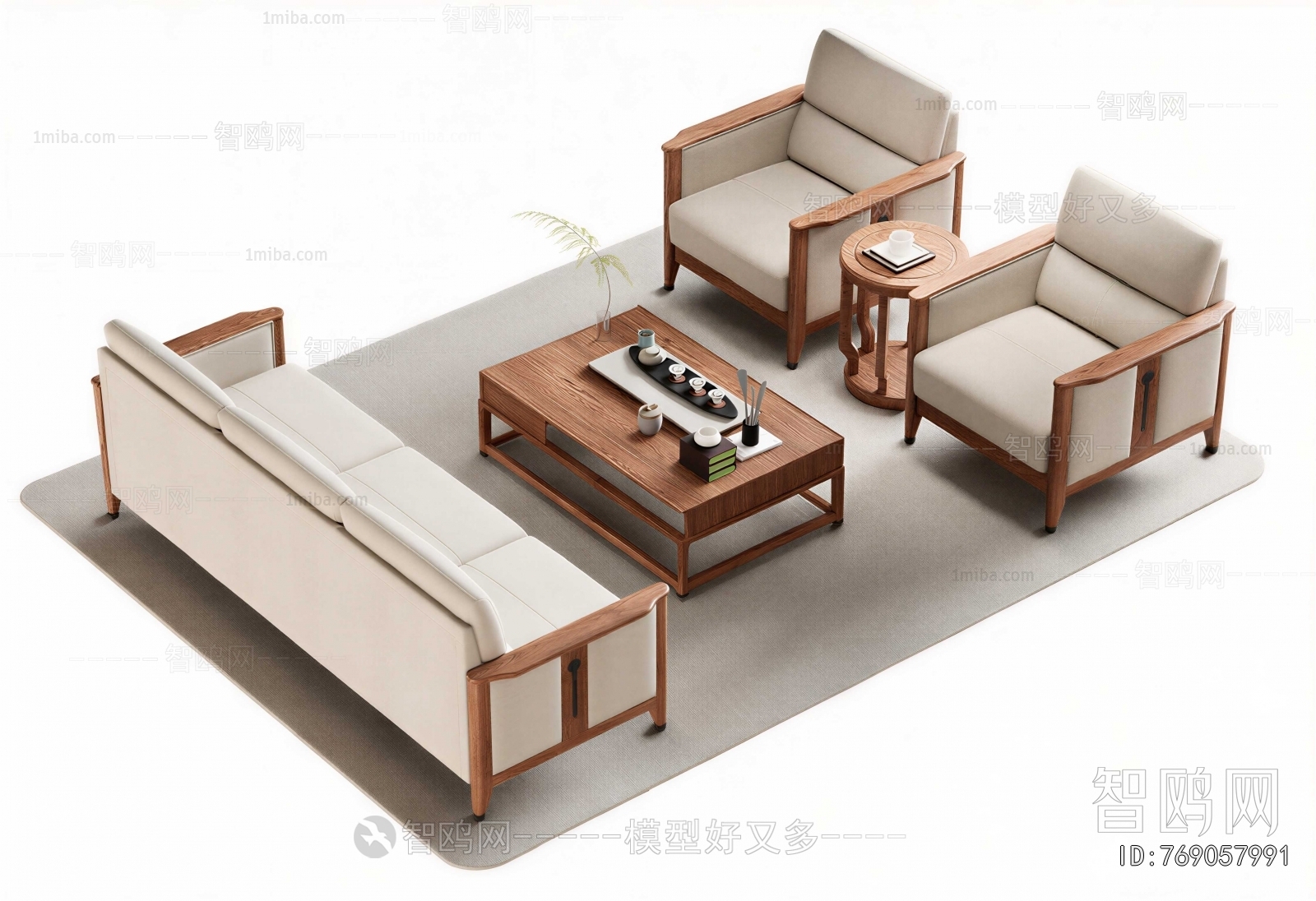 New Chinese Style Sofa Combination