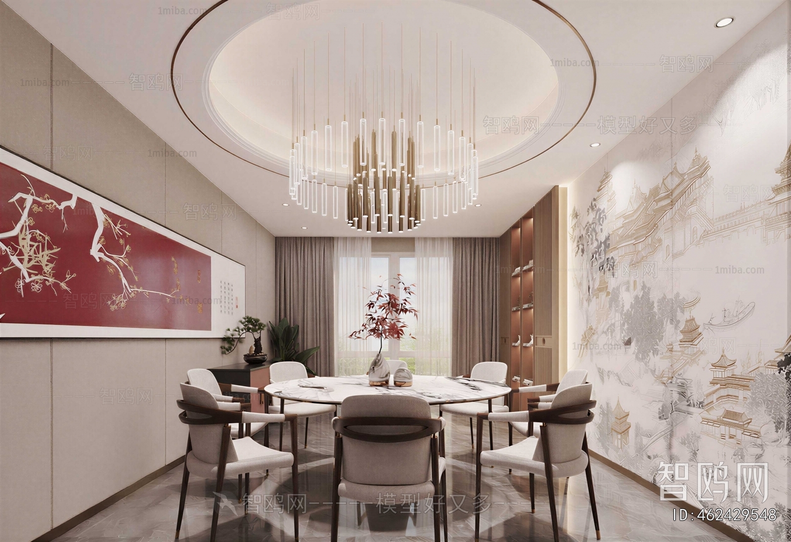 New Chinese Style Dining Room