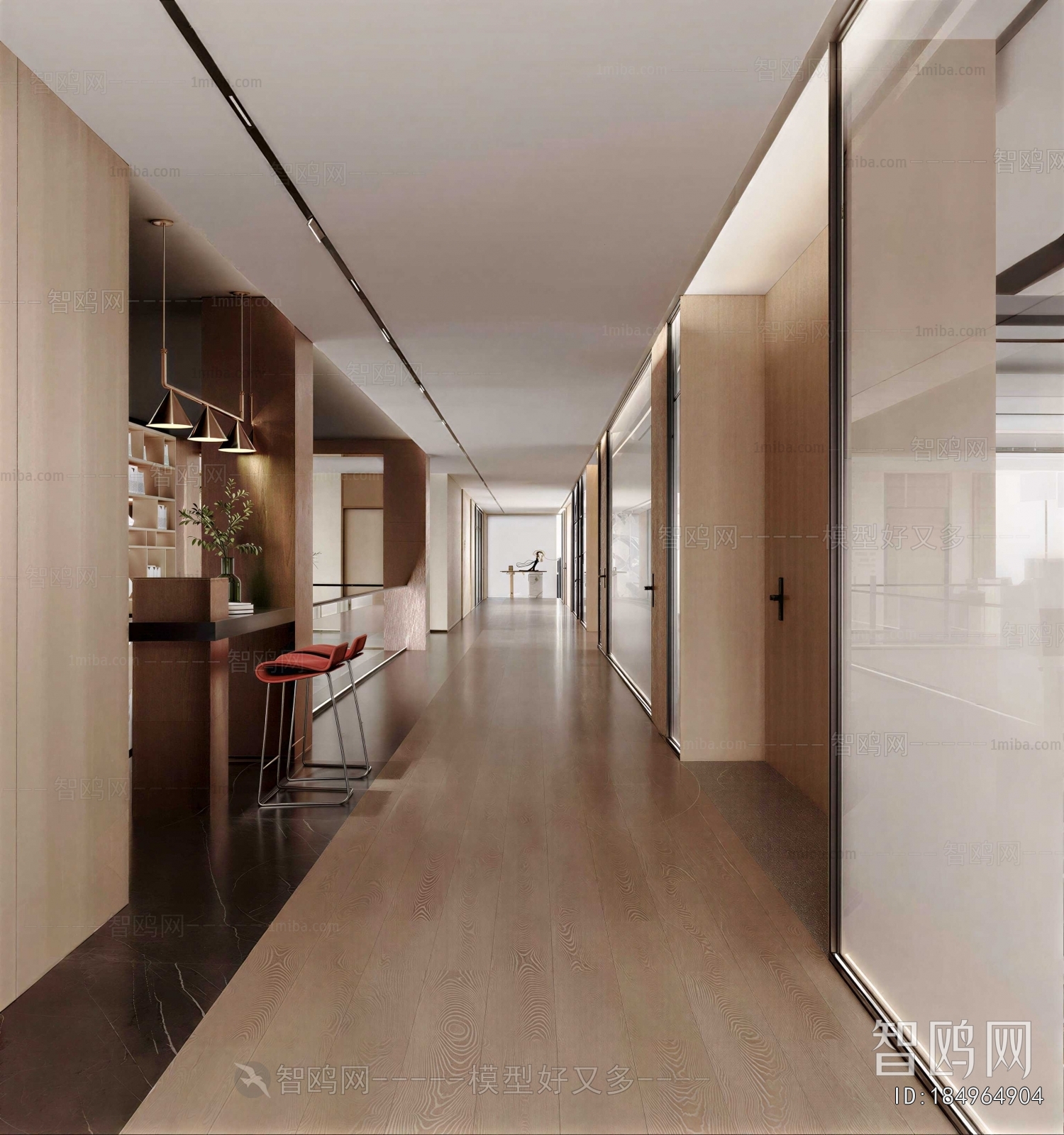 New Chinese Style Office Aisle