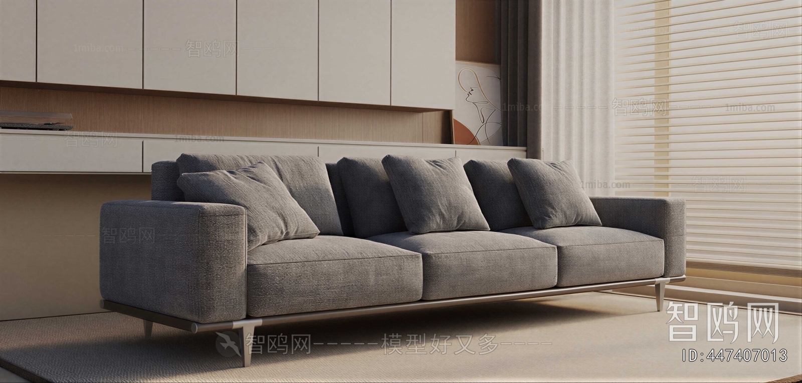 Modern Three-seat Sofa