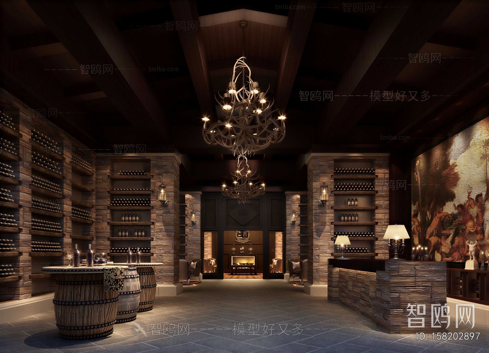 Retro Style Wine Cellar/Wine Tasting Room