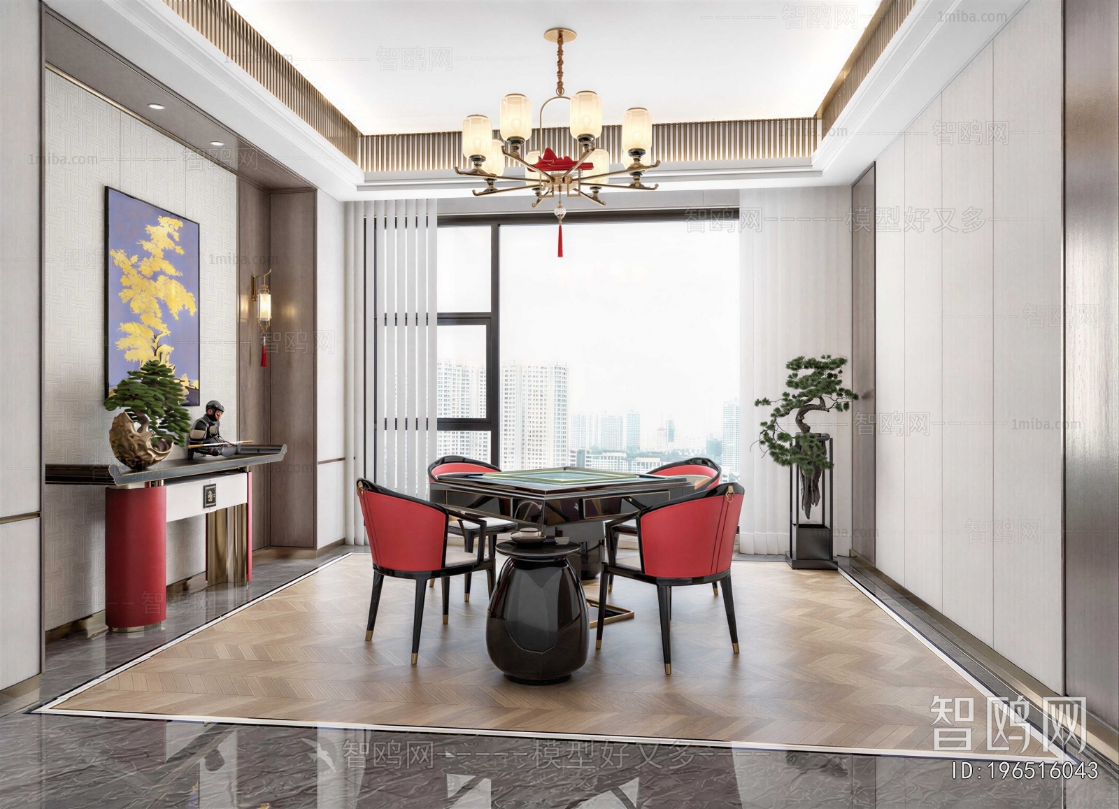 New Chinese Style Chess And Card Room