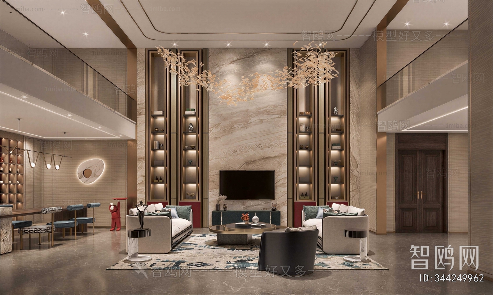 New Chinese Style A Living Room