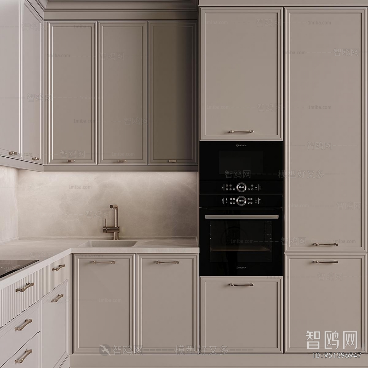 Simple European Style Kitchen Cabinet