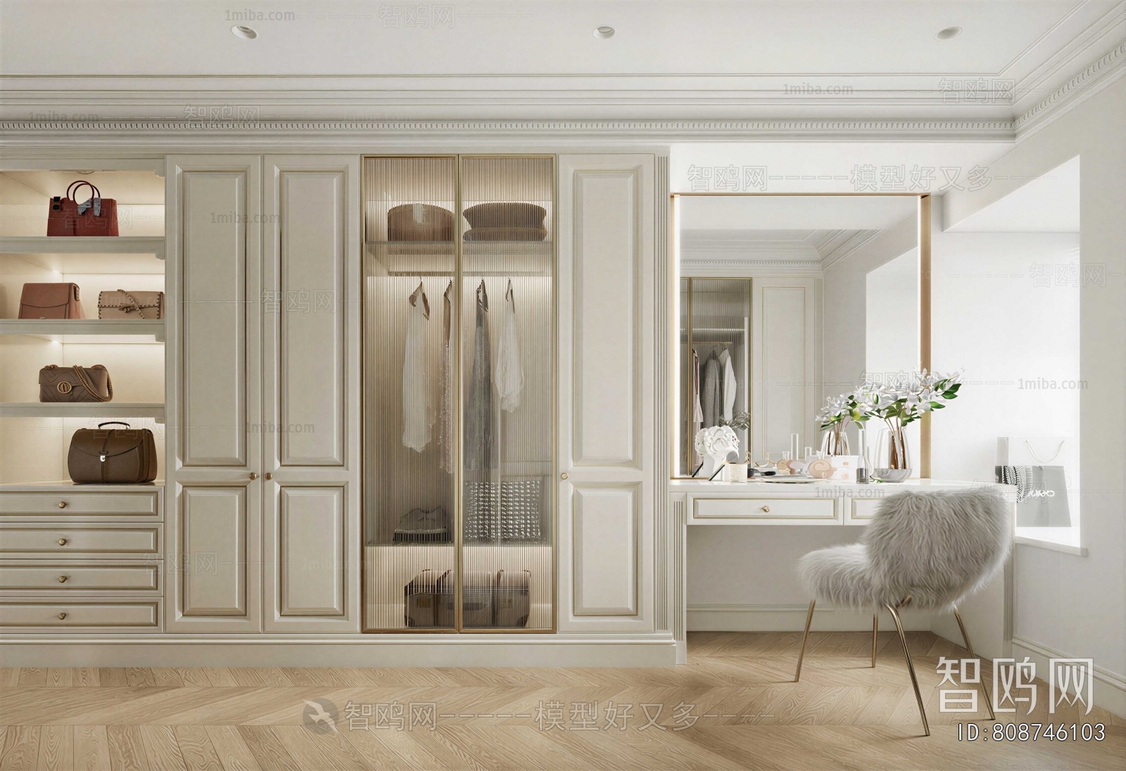 French Style Clothes Storage Area