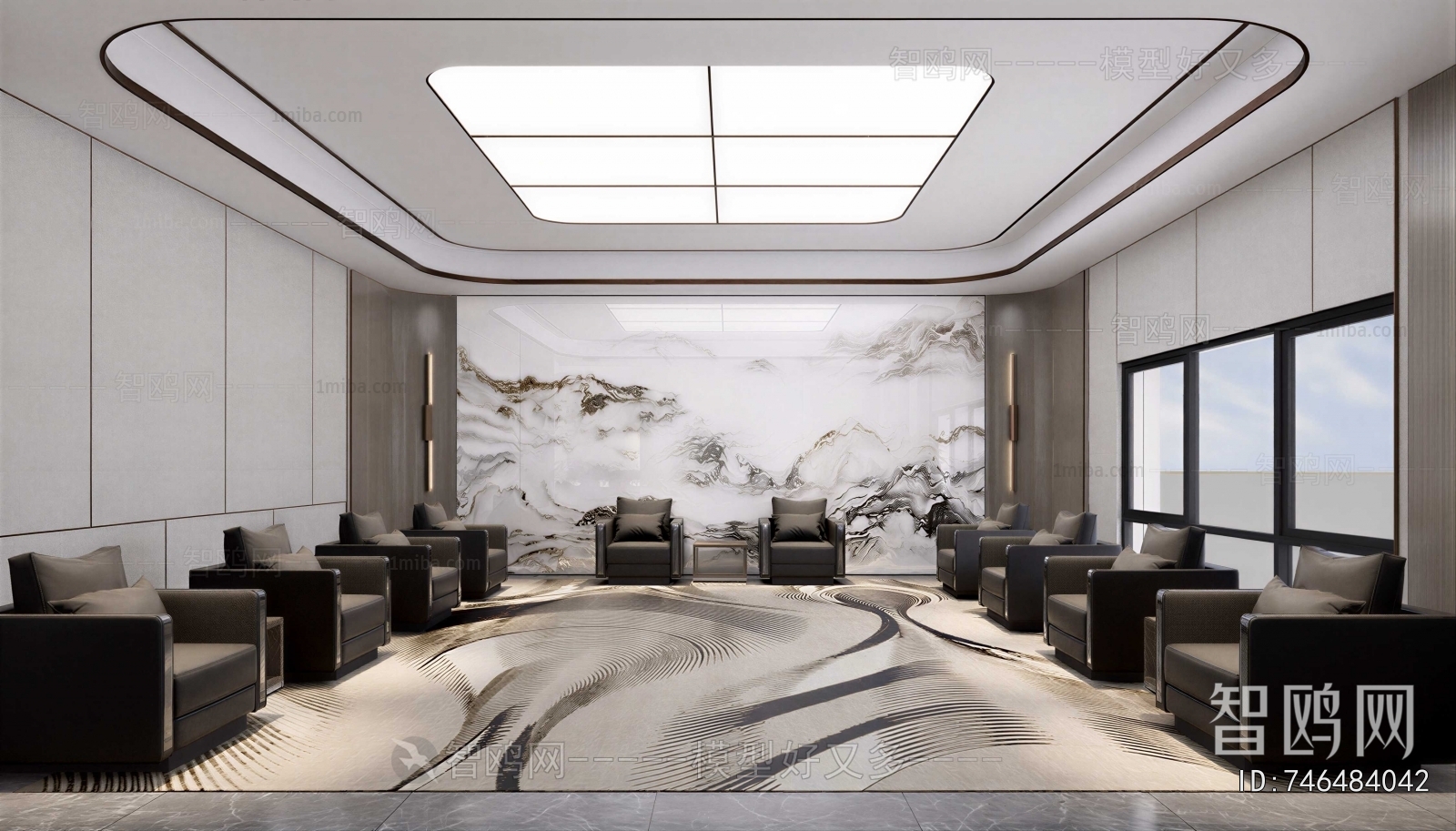 New Chinese Style Reception Room