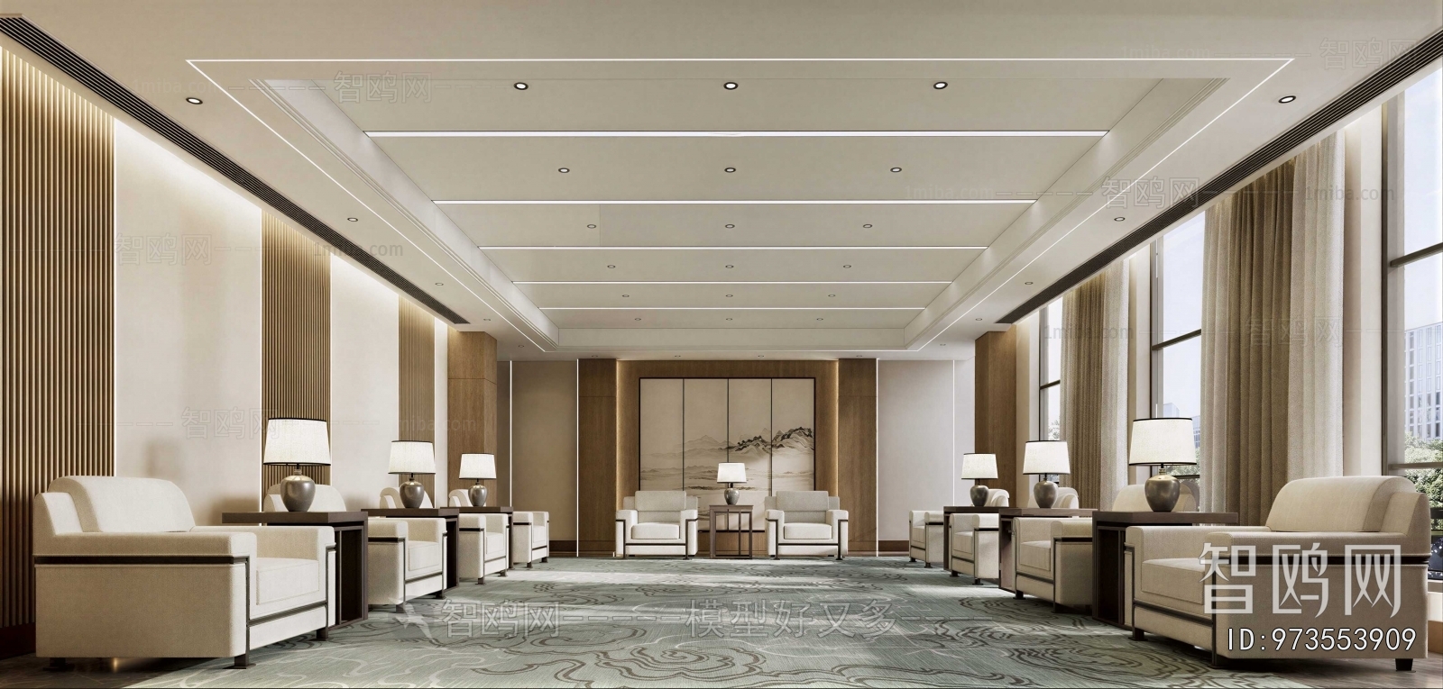 New Chinese Style Reception Room