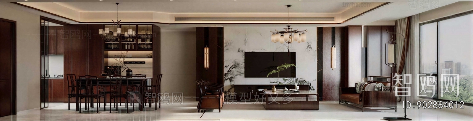 New Chinese Style A Living Room