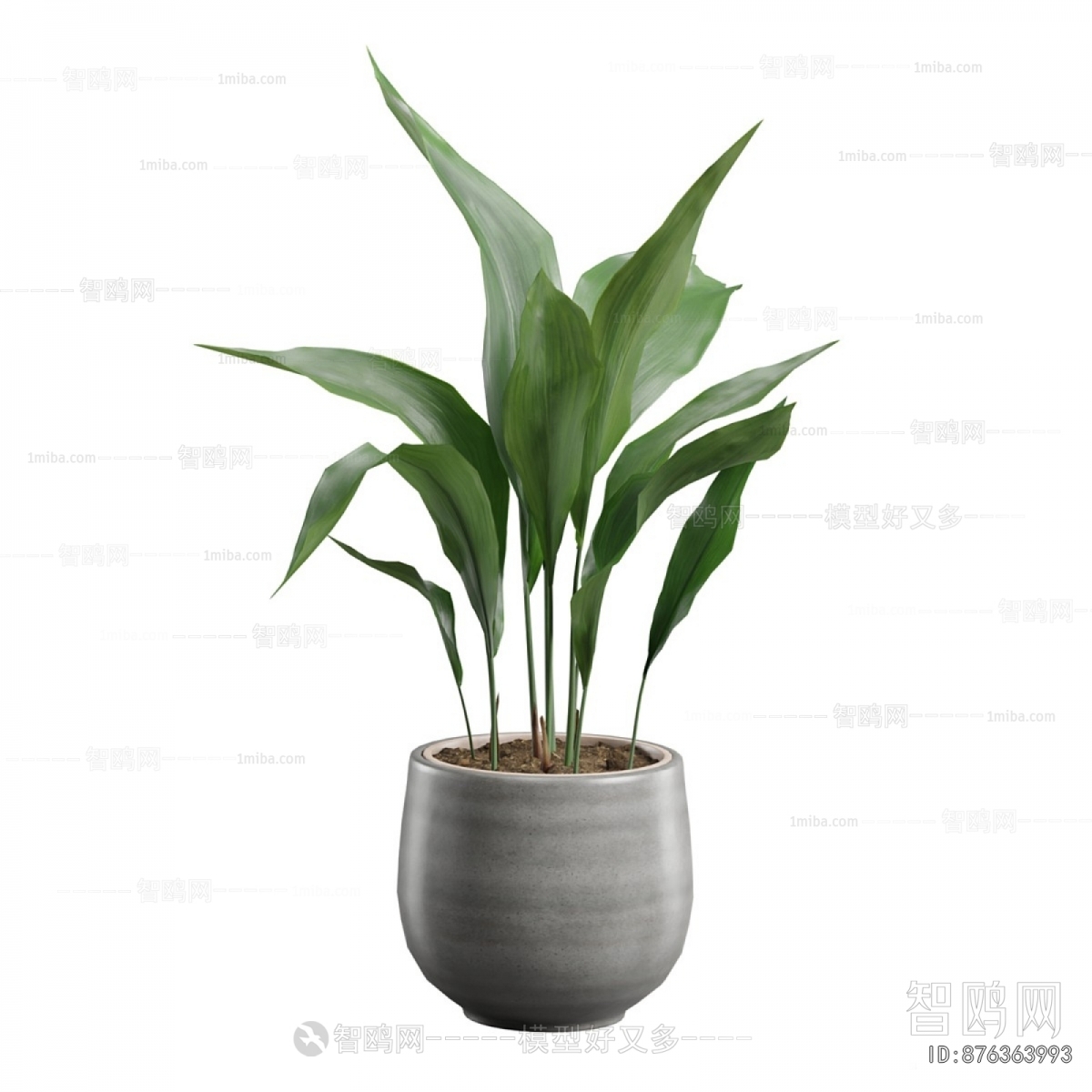 Modern Ground Green Plant Potted Plants