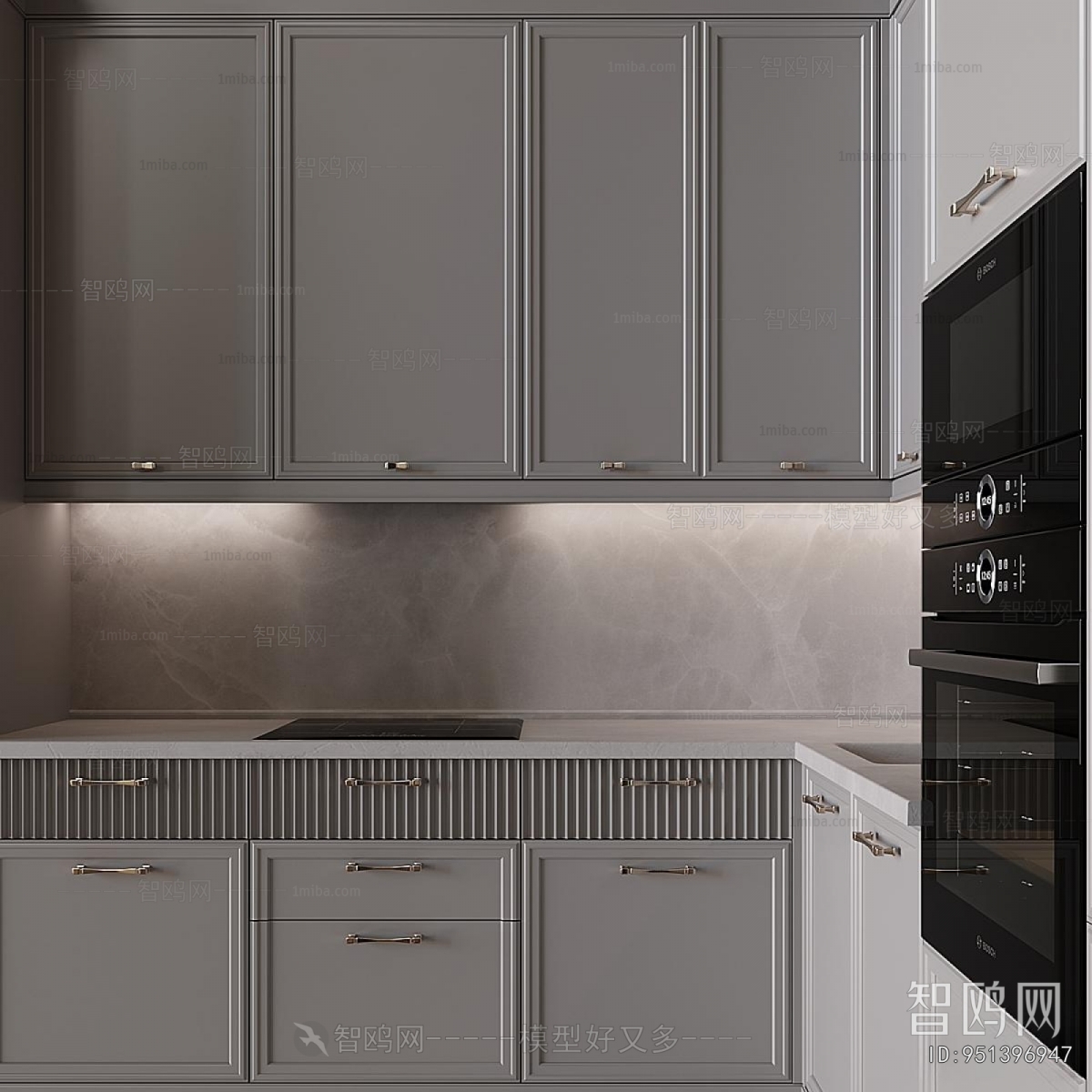 Simple European Style Kitchen Cabinet