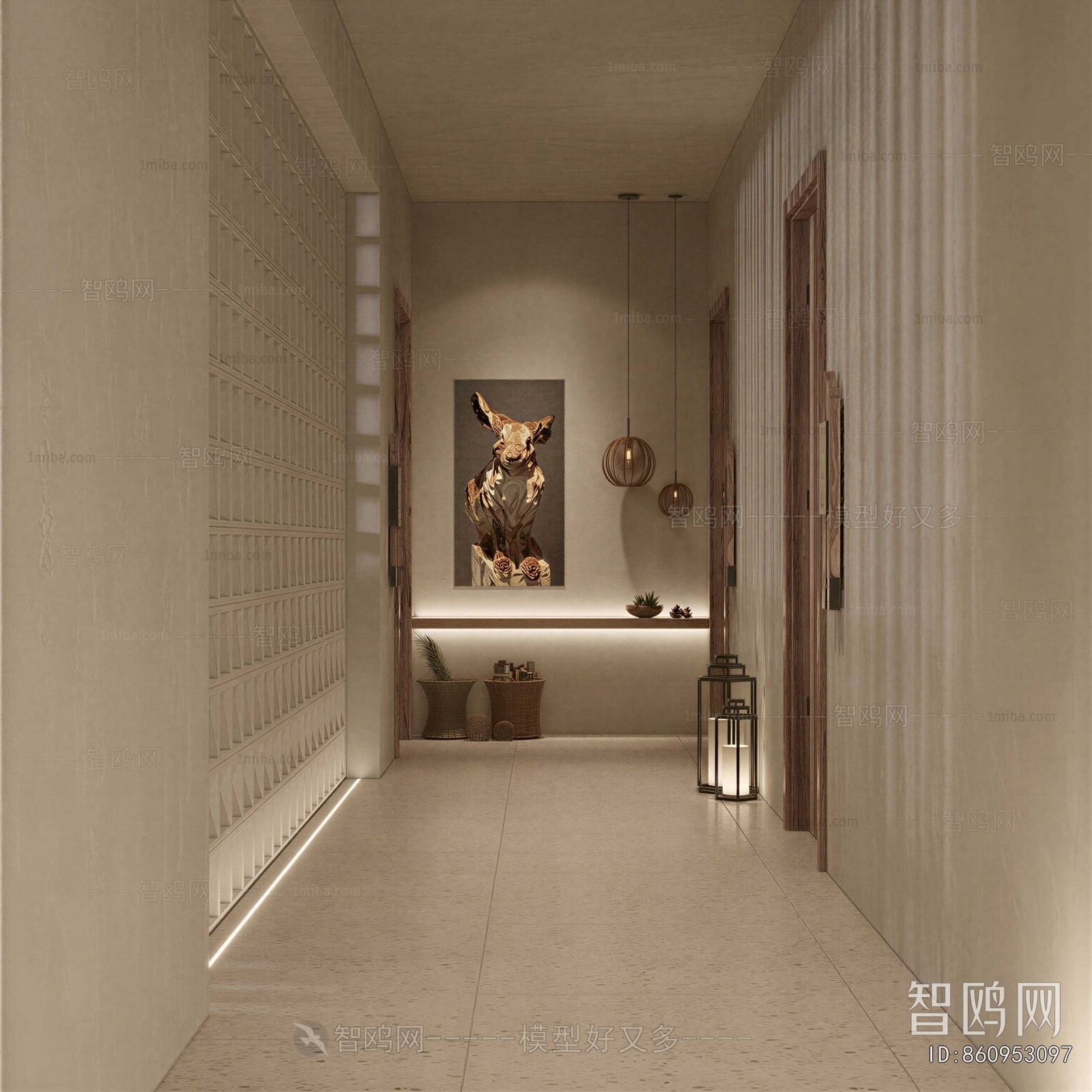 Wabi-sabi Style Hallway