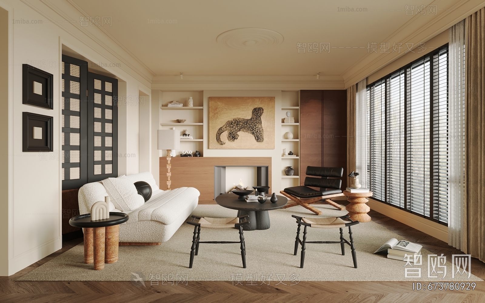 Wabi-sabi Style A Living Room