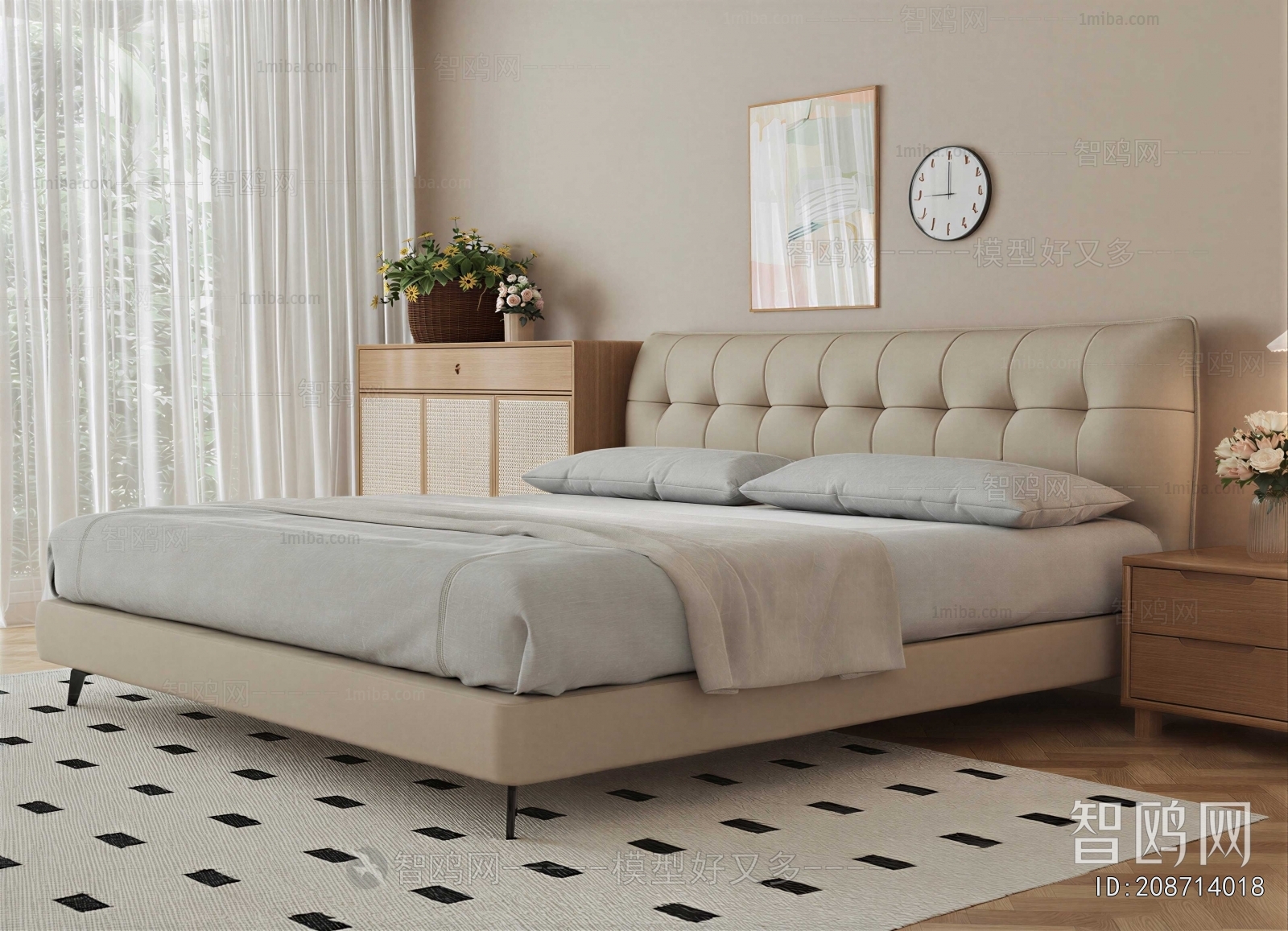 Nordic Style Double Bed