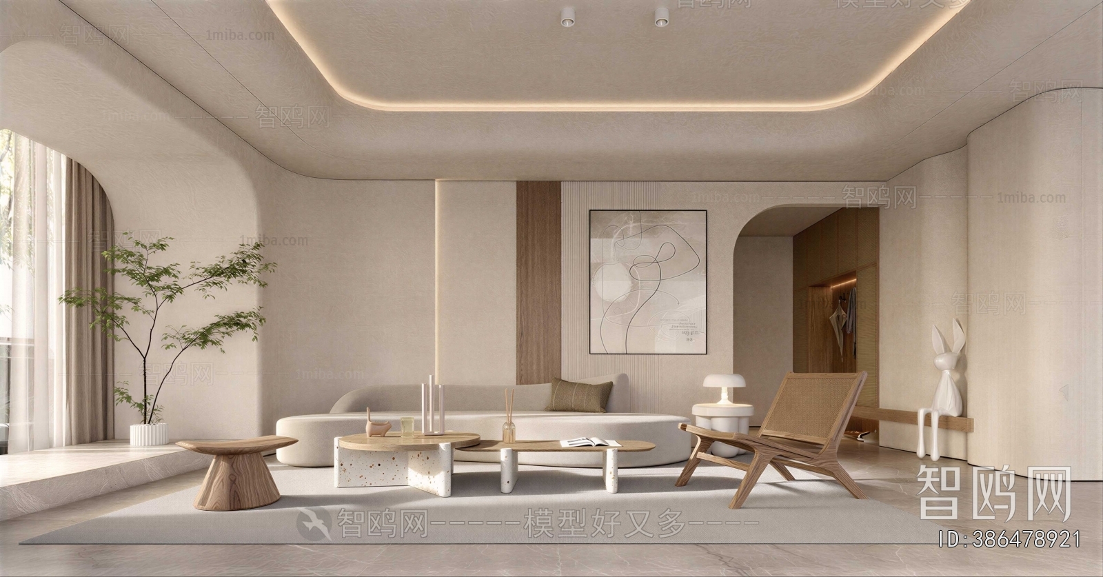 Wabi-sabi Style A Living Room