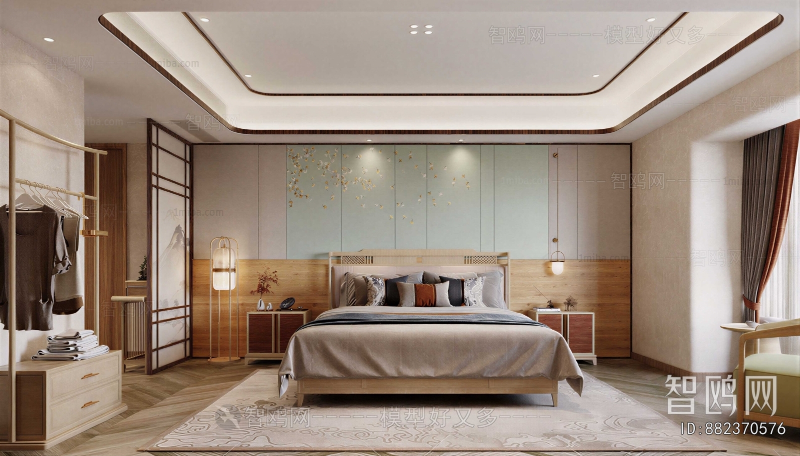 New Chinese Style Bedroom