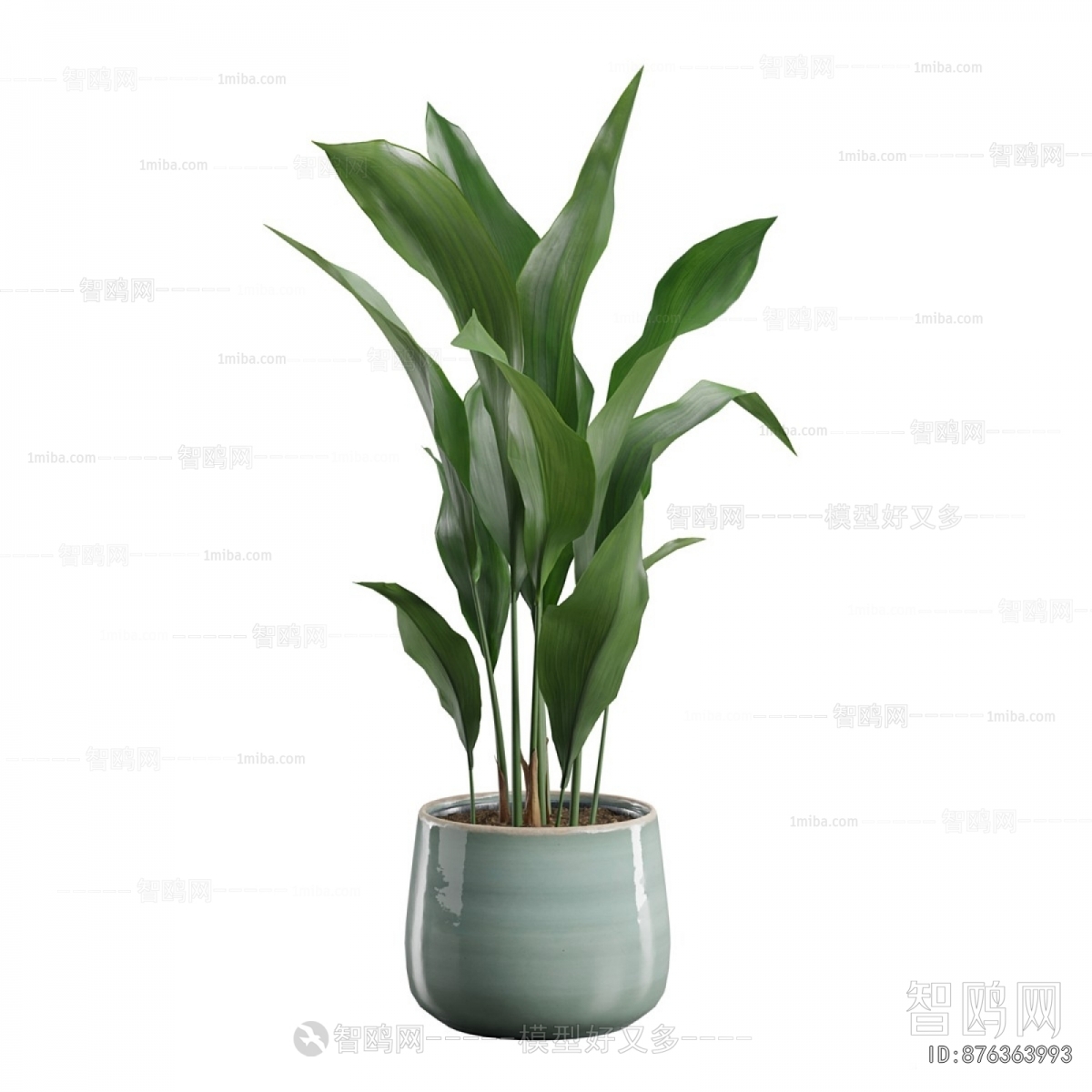 Modern Ground Green Plant Potted Plants