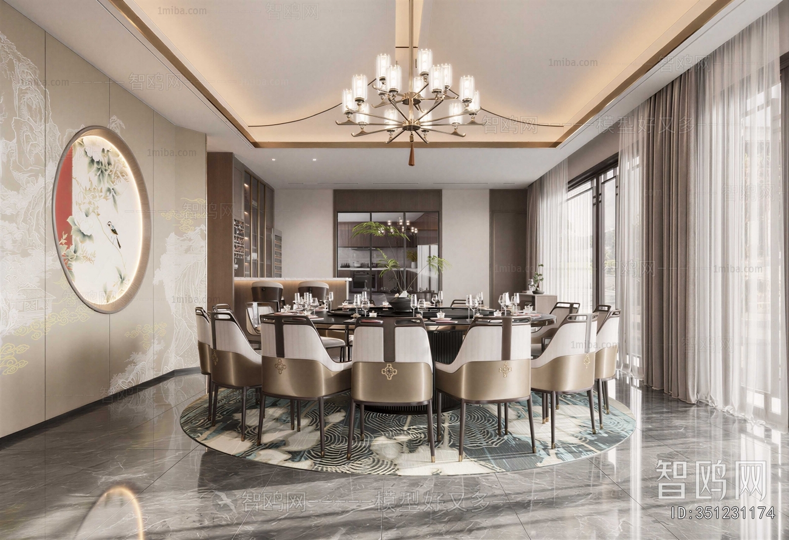 New Chinese Style Dining Room