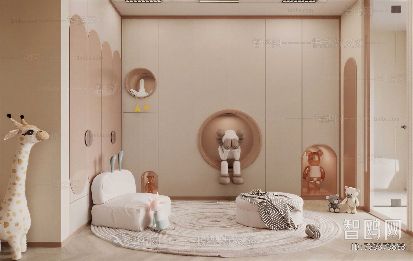 Nordic Style Clothes Storage Area