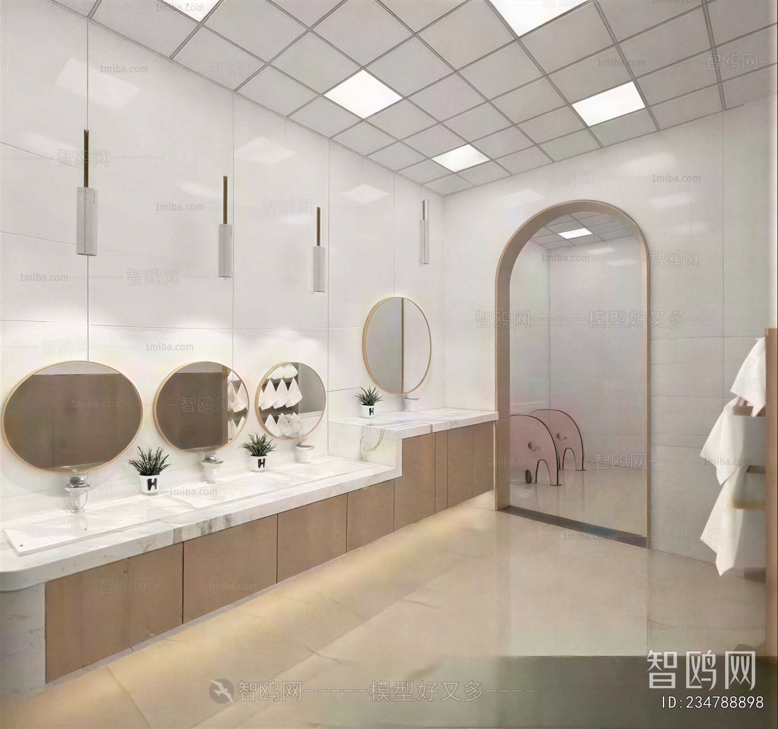 Modern Children's Restroom