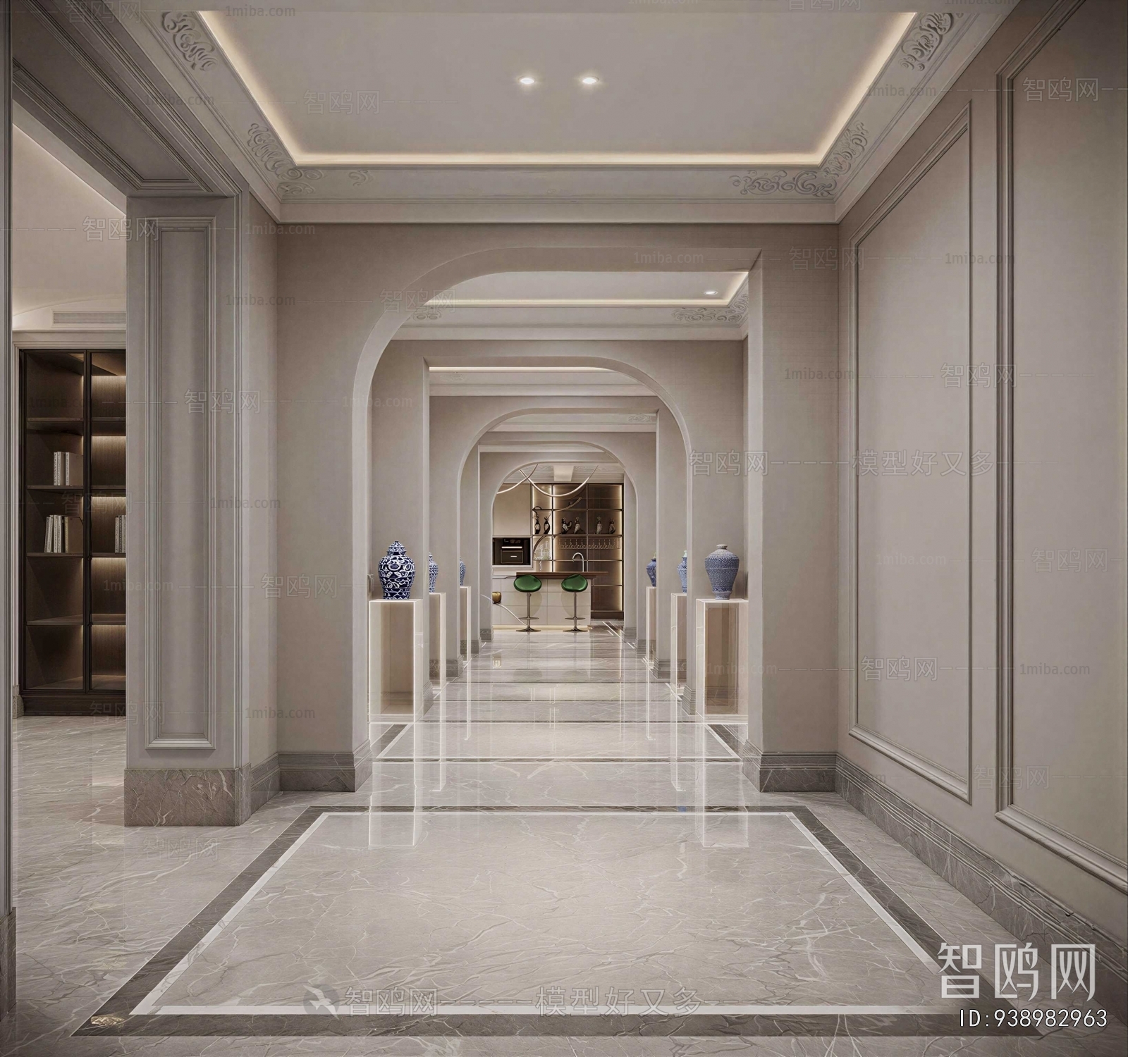 Simple European Style Hallway