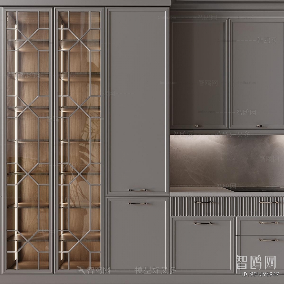 Simple European Style Kitchen Cabinet
