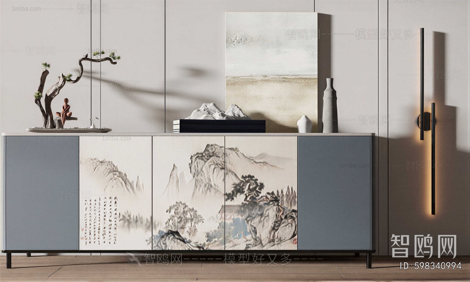 New Chinese Style Entrance Cabinet