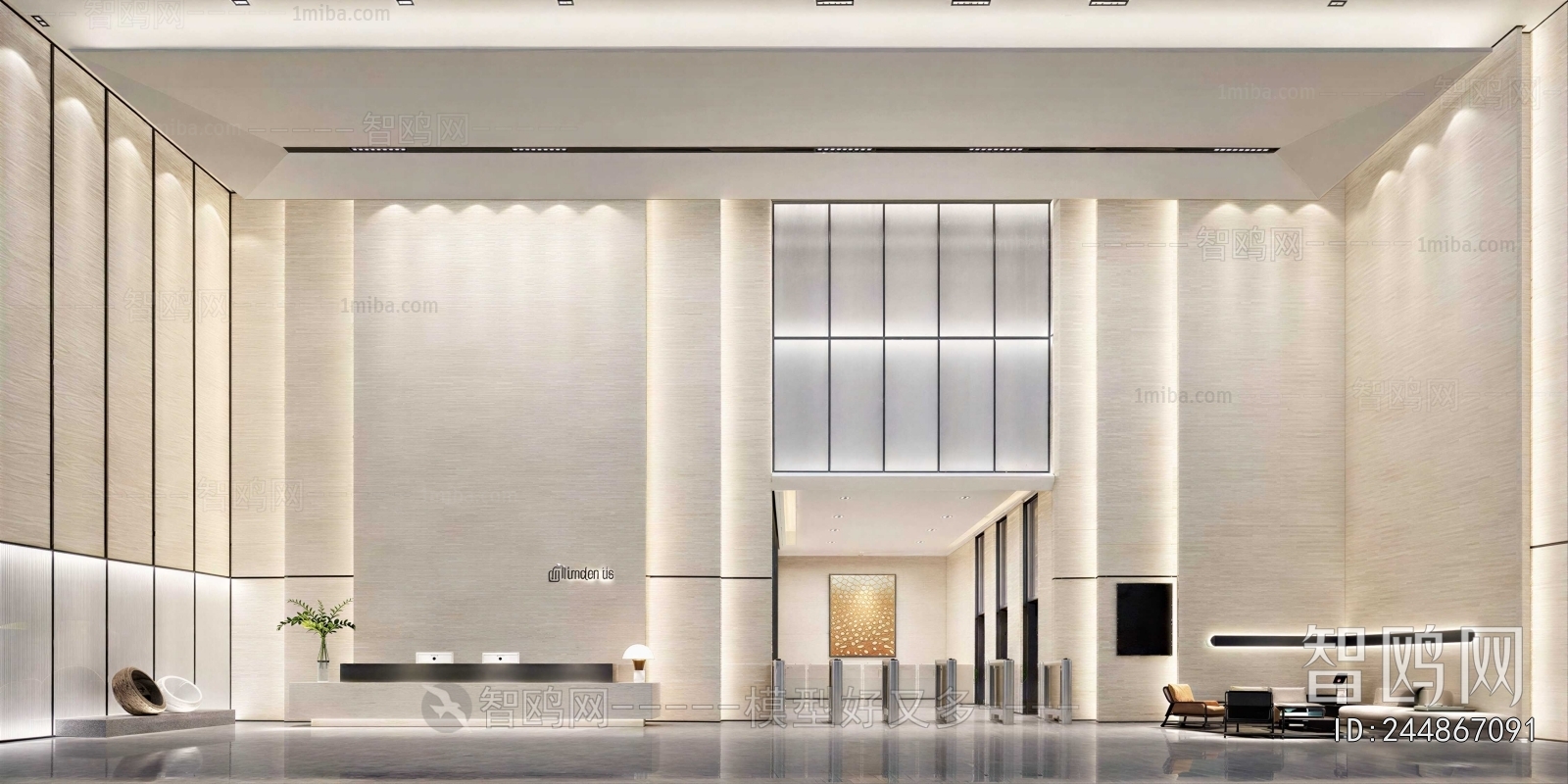 Modern Office Reception Desk