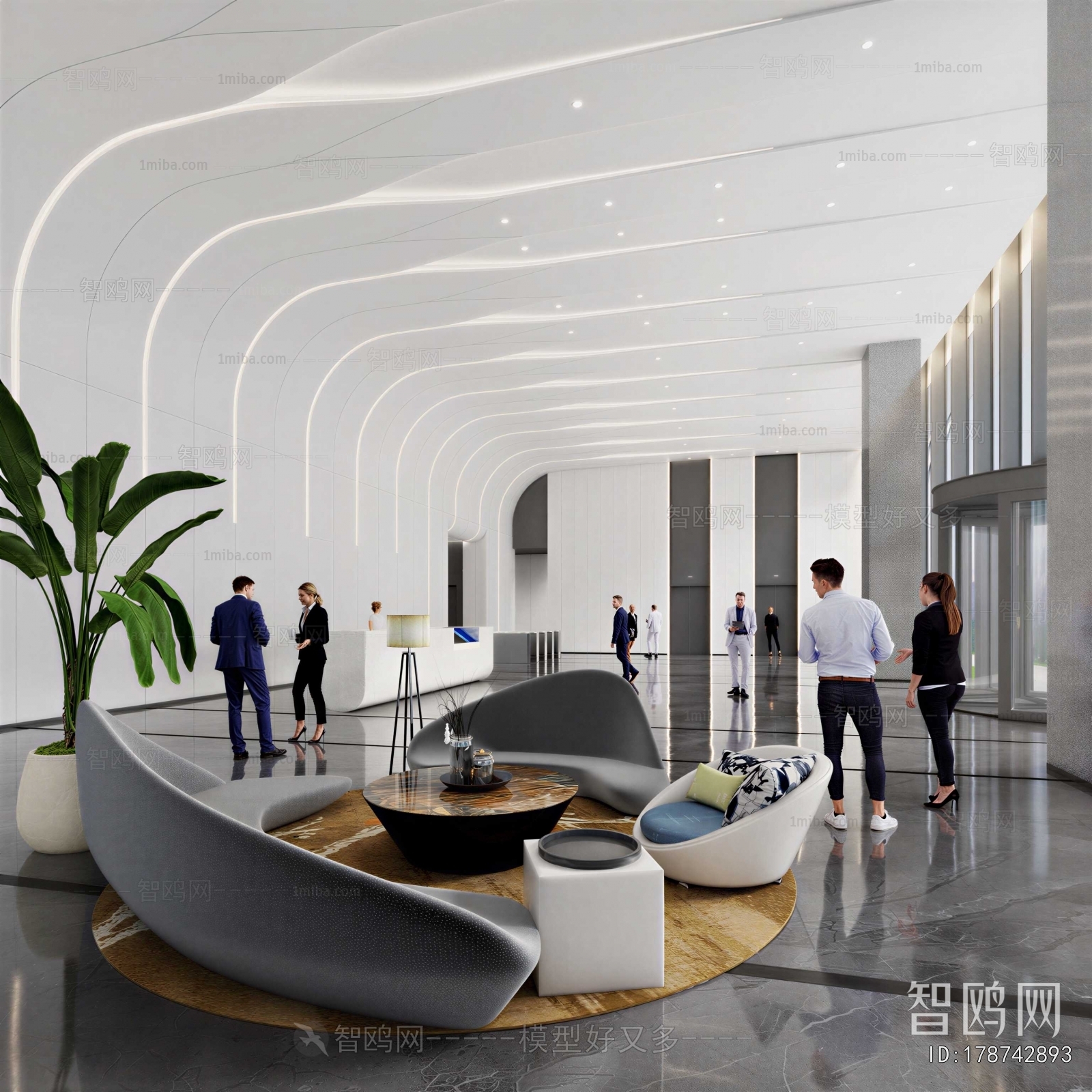 Modern Office Reception Desk