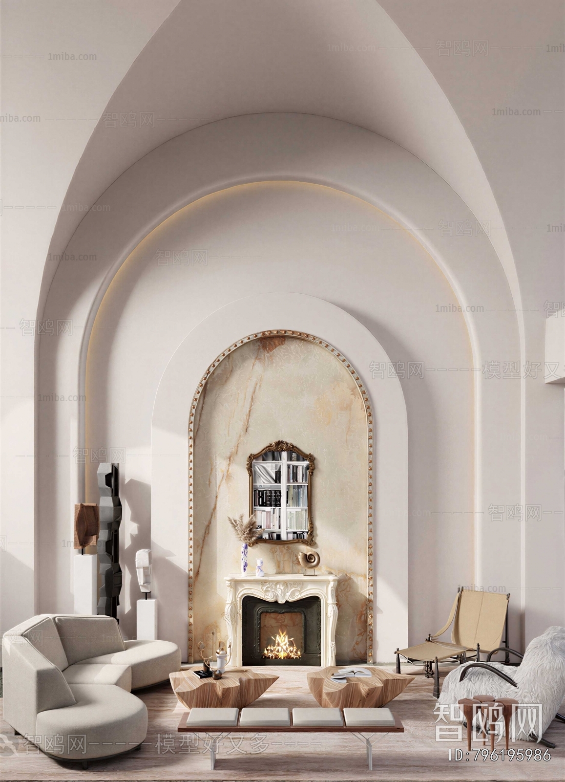 Simple European Style A Living Room