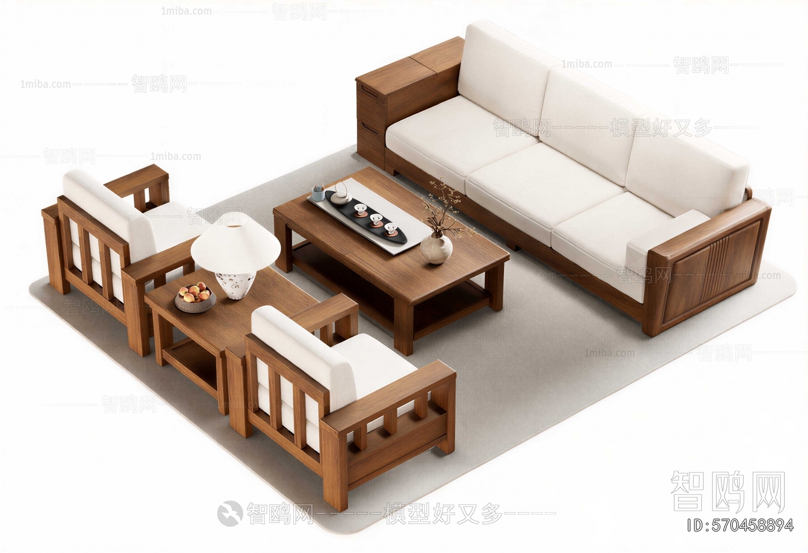 New Chinese Style Sofa Combination