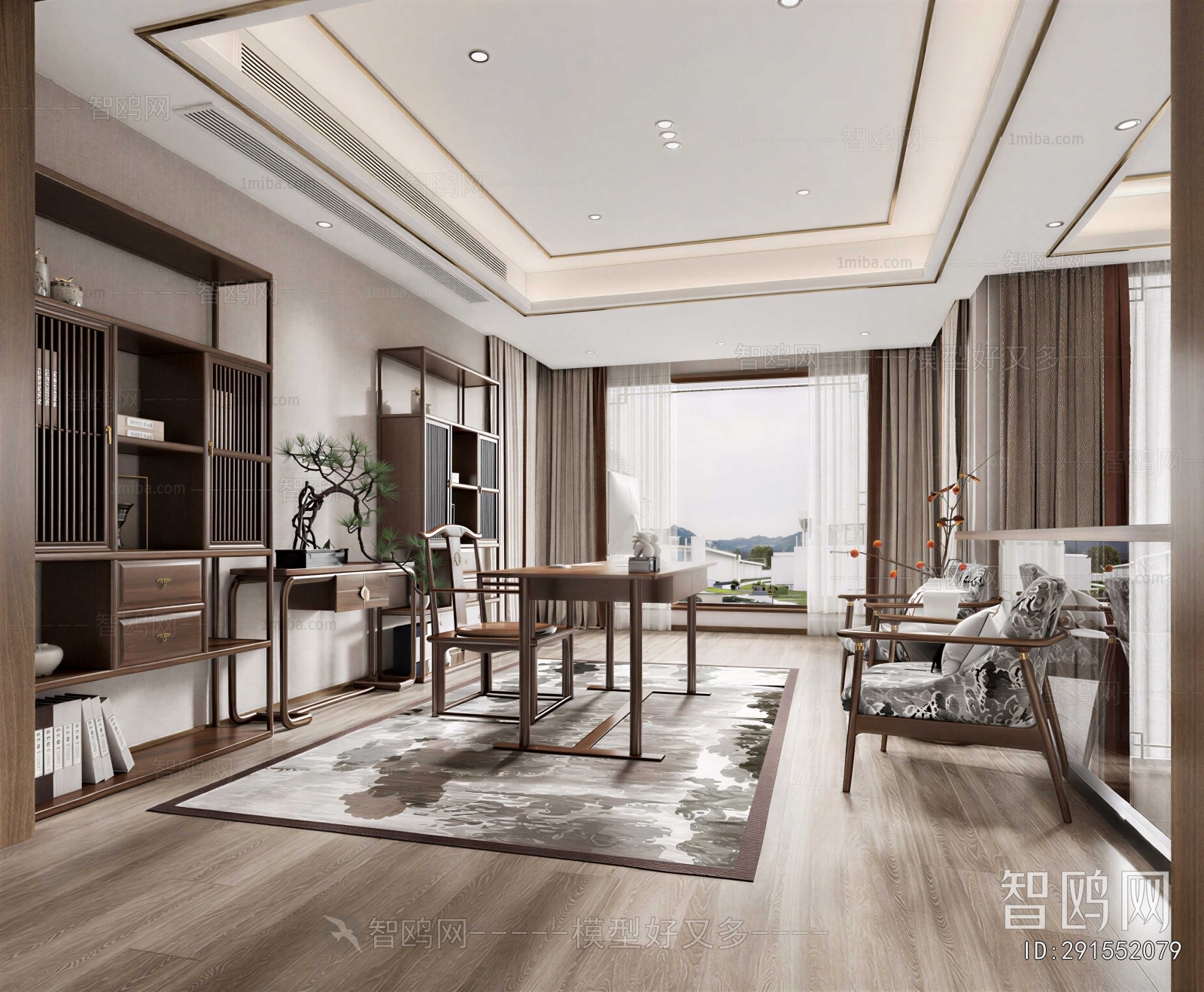 New Chinese Style Study Space