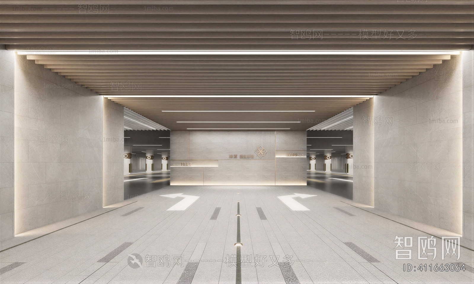 Modern Underground Parking Lot