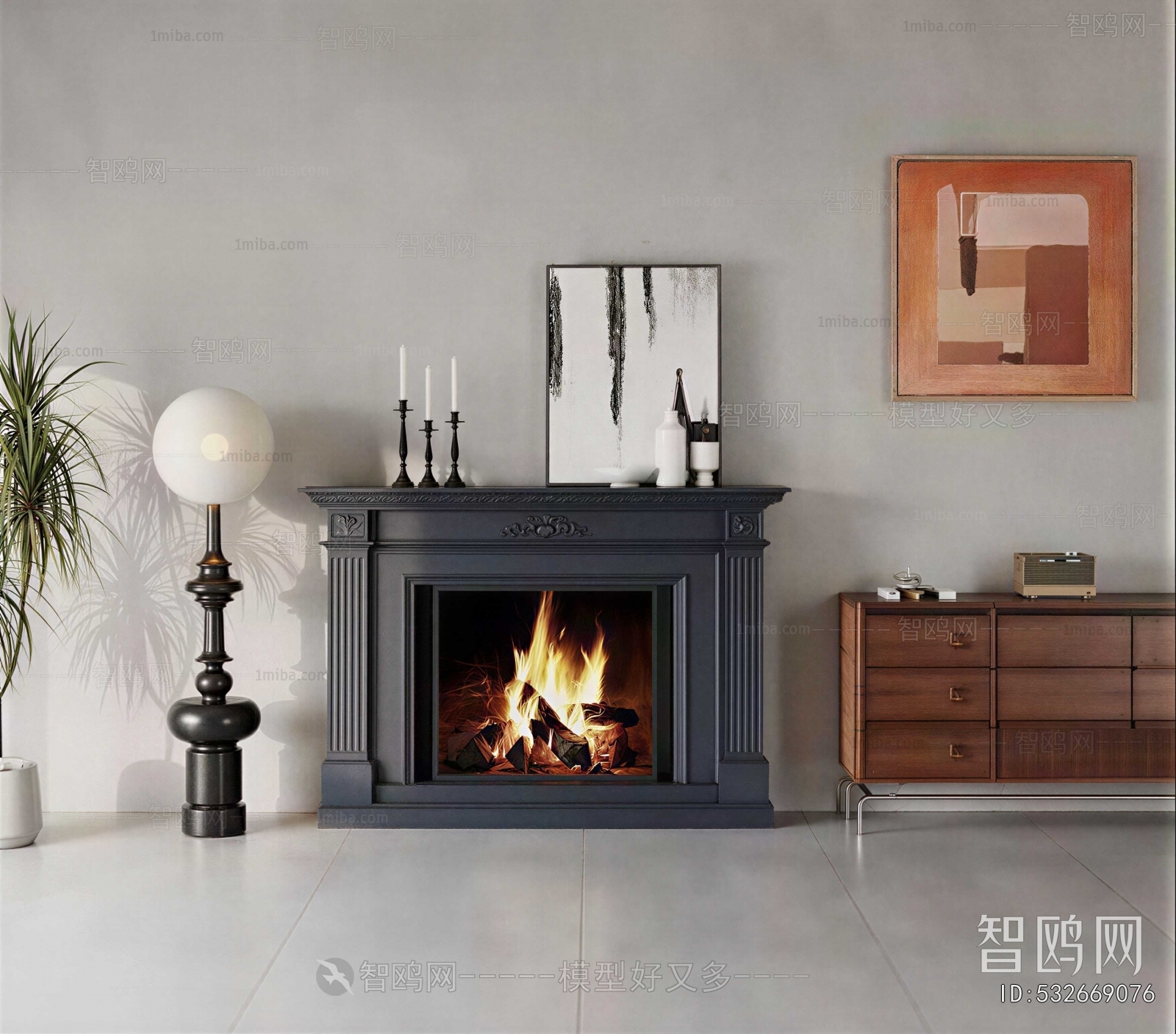 French Style Fireplace