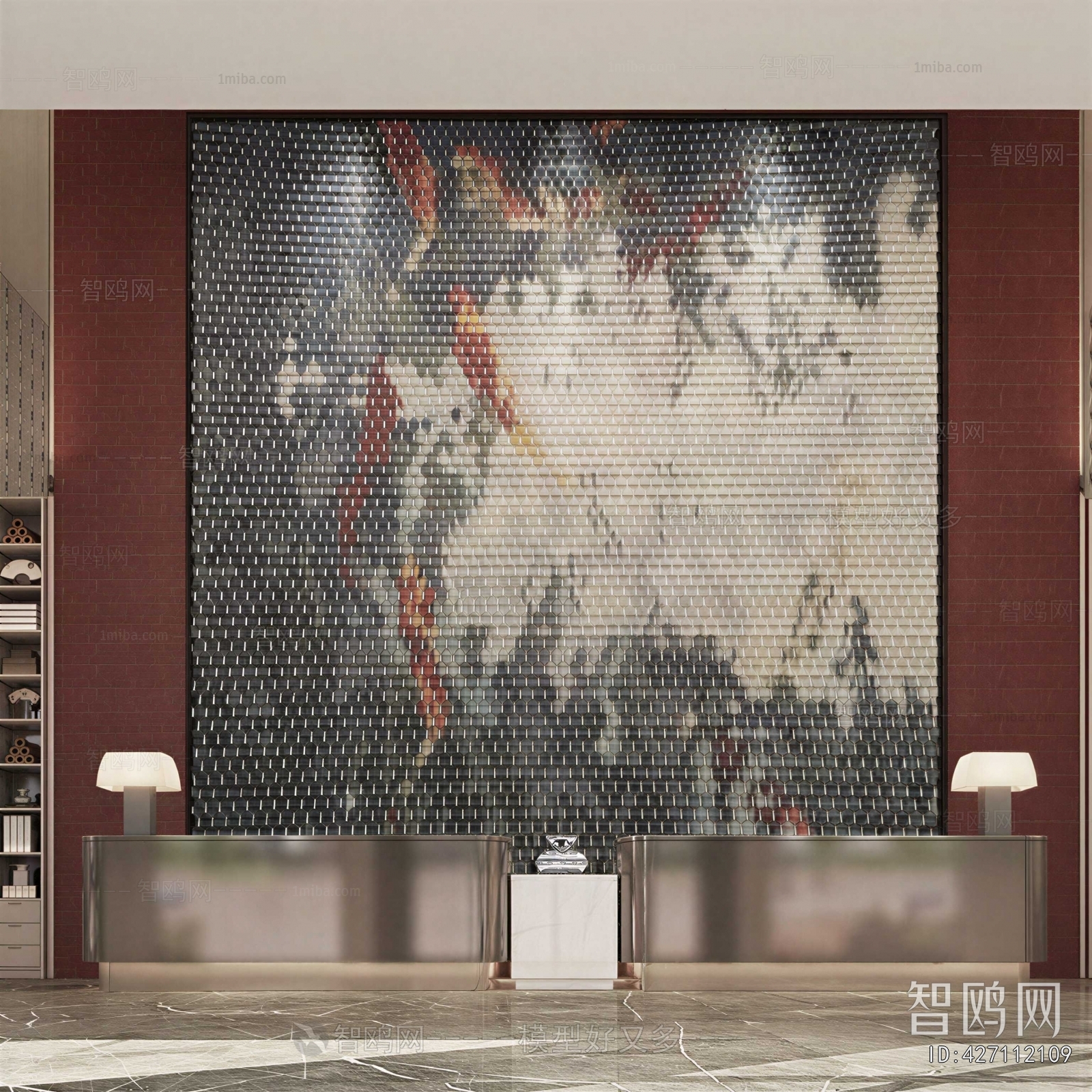 New Chinese Style Office Reception Desk