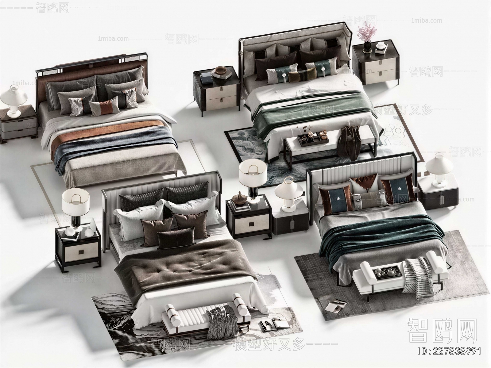 New Chinese Style Double Bed