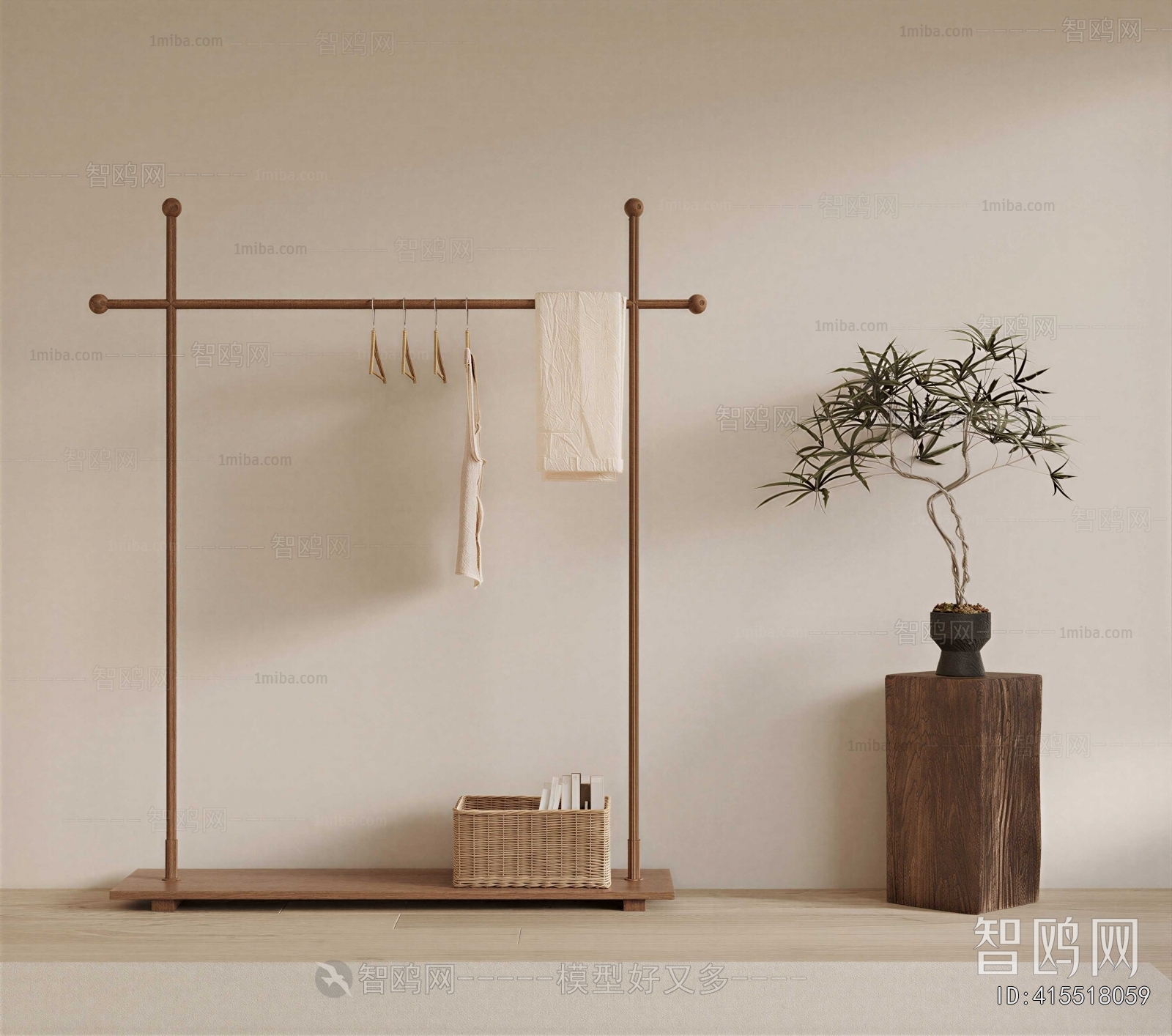 Wabi-sabi Style Coat Hanger