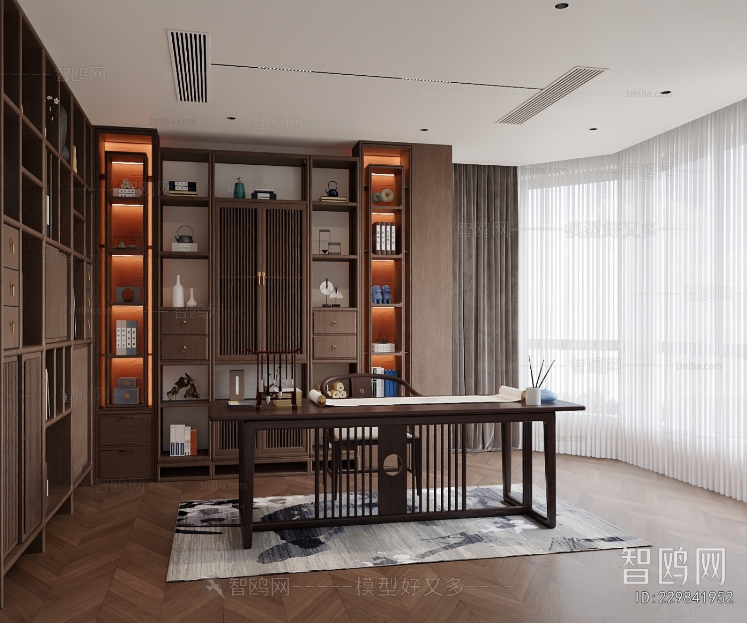 New Chinese Style Study Space