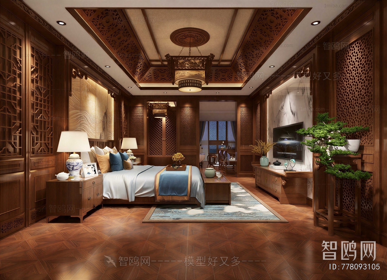 New Chinese Style Bedroom