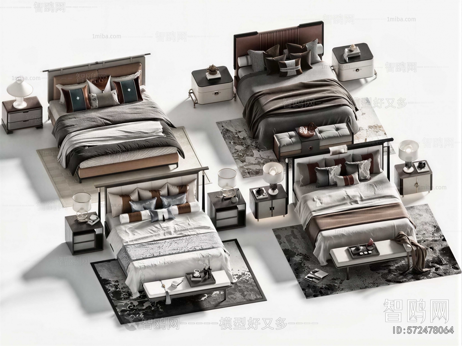 New Chinese Style Double Bed