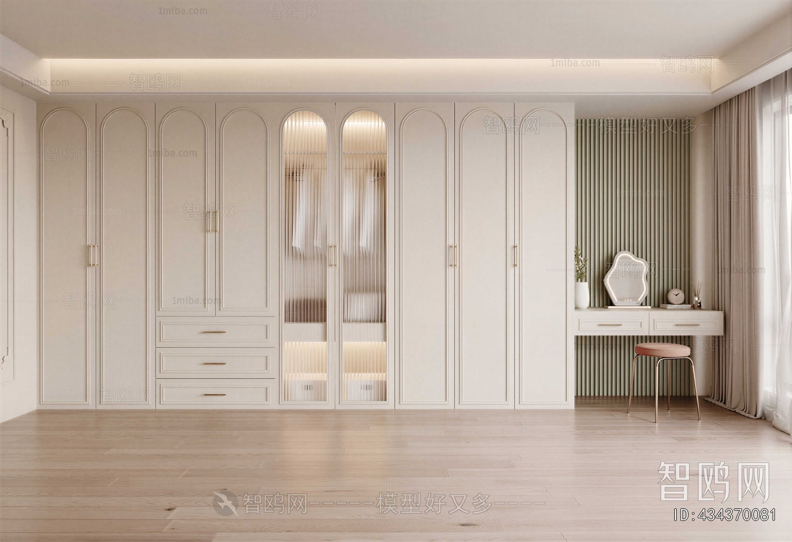 French Style Clothes Storage Area