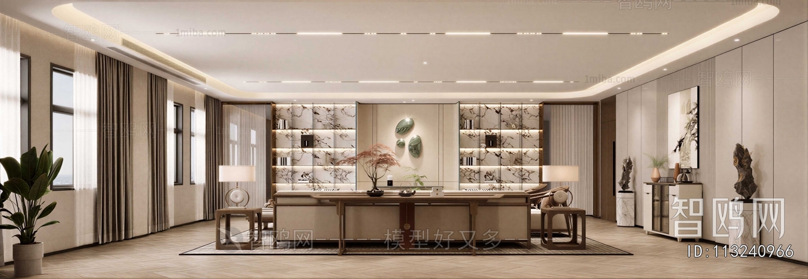 New Chinese Style A Living Room