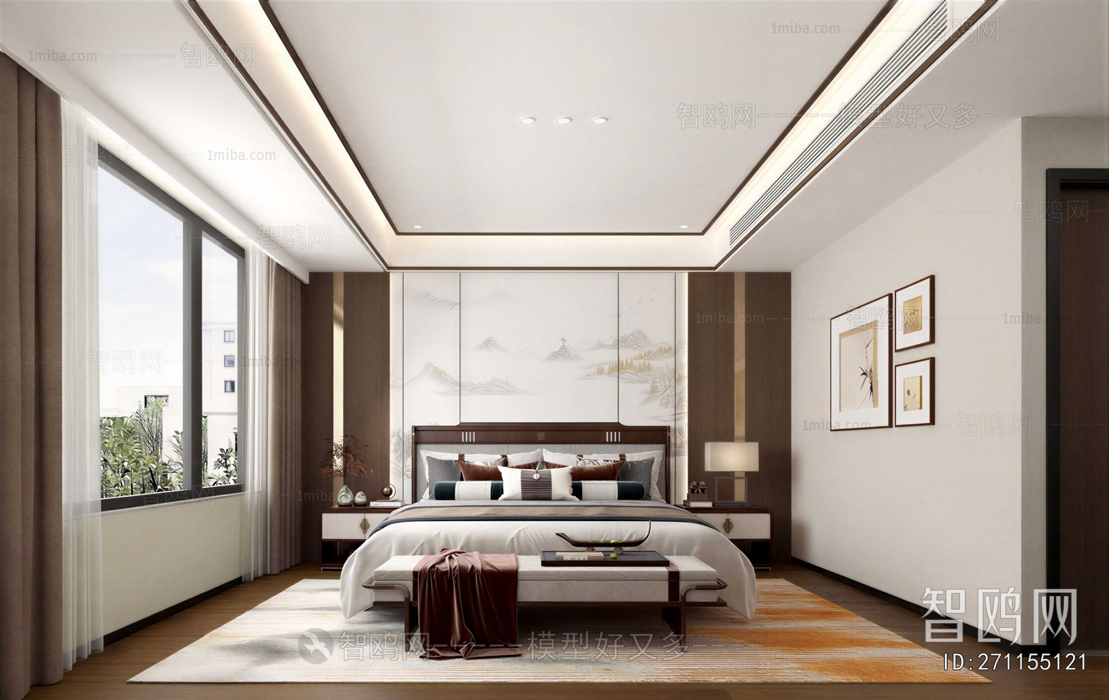 New Chinese Style Bedroom