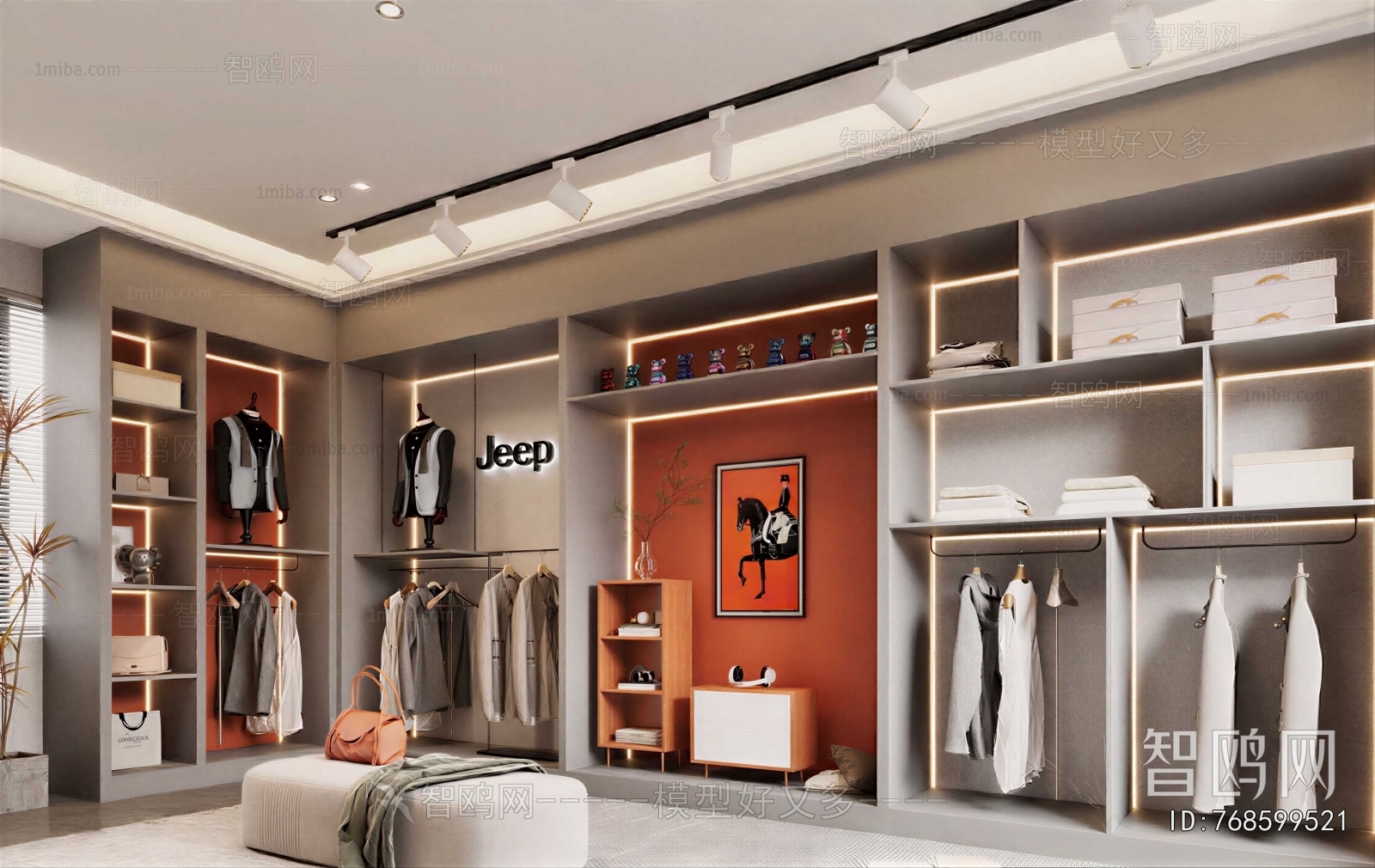 Modern Clothes Storage Area