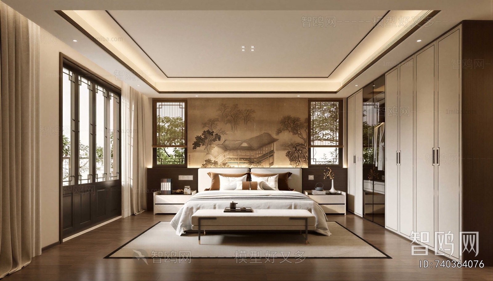 New Chinese Style Bedroom