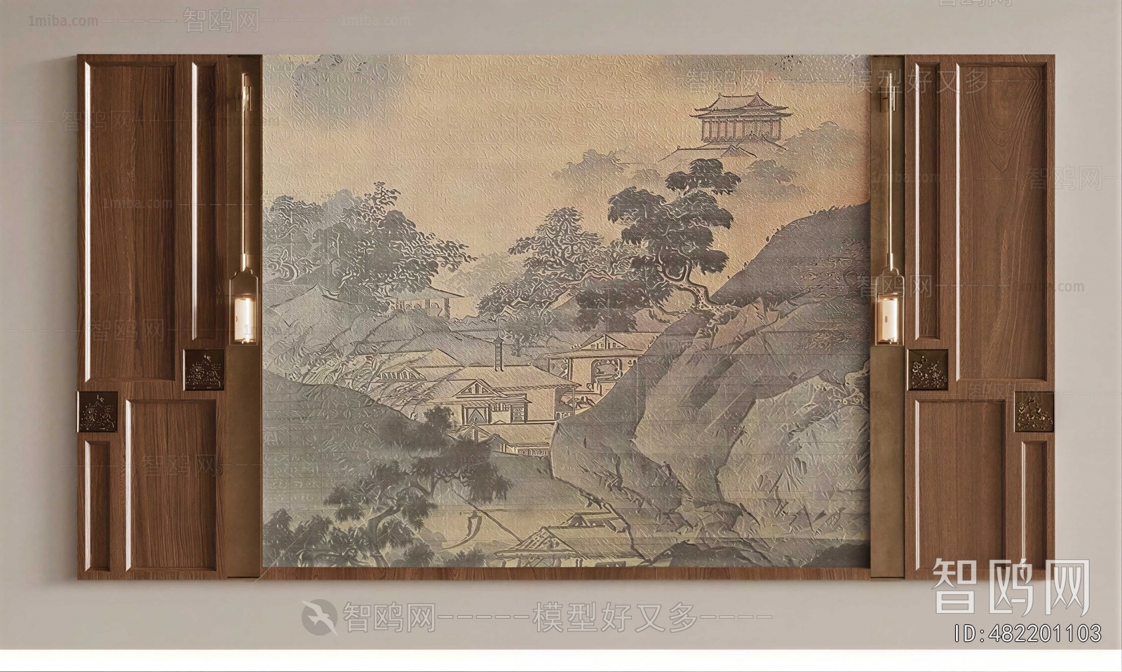 New Chinese Style TV Wall