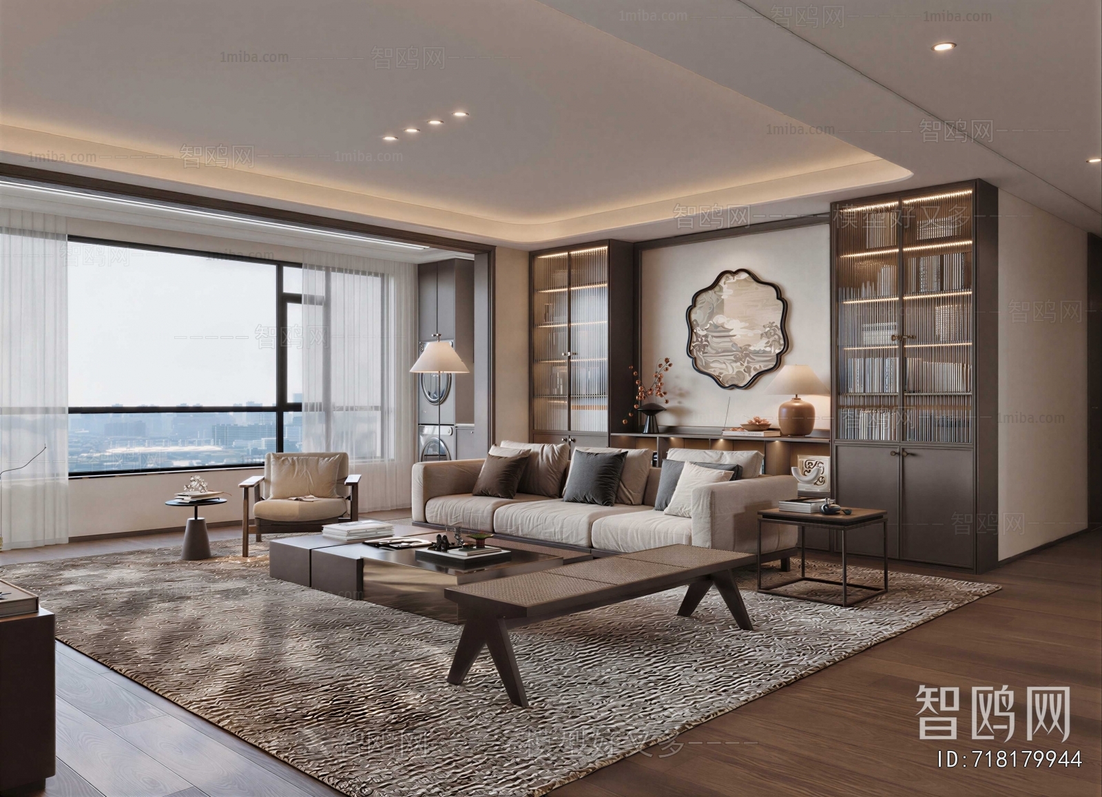 New Chinese Style A Living Room