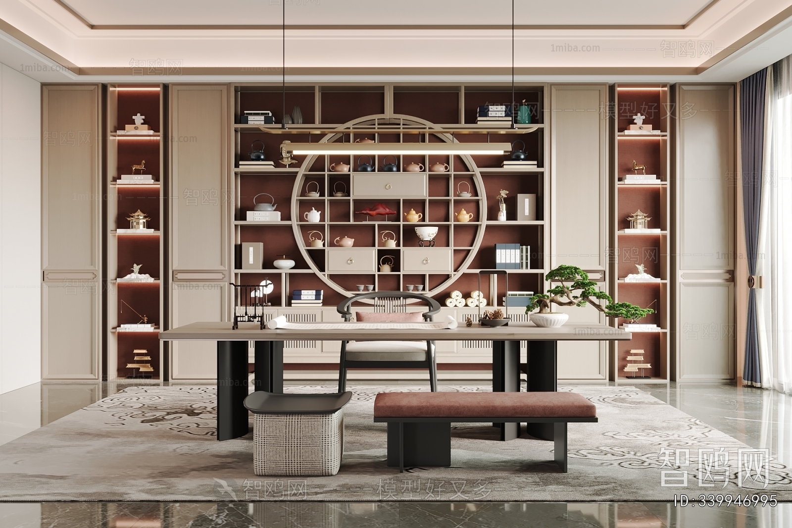 New Chinese Style Study Space