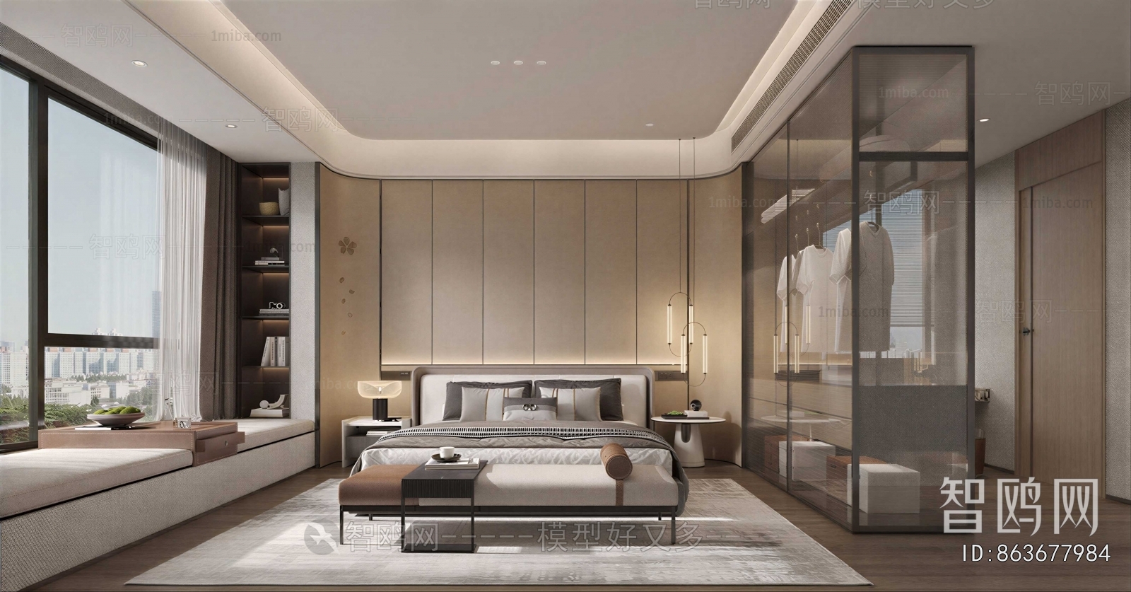 New Chinese Style Bedroom