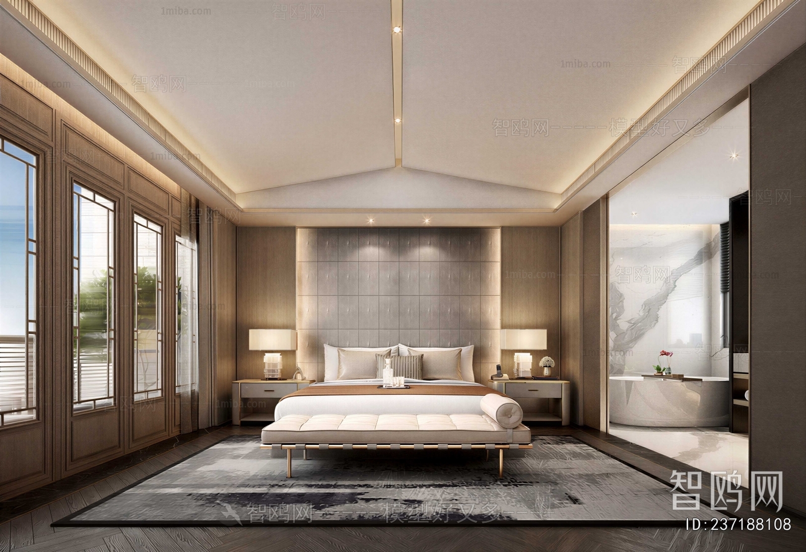 New Chinese Style Bedroom