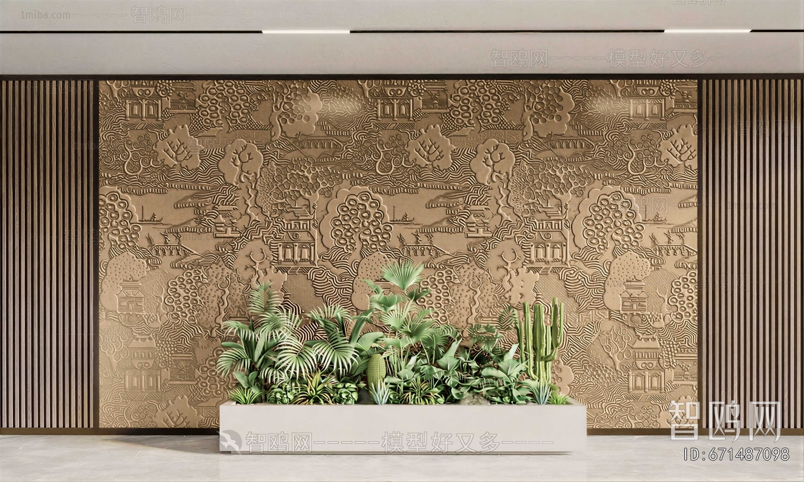 New Chinese Style TV Wall